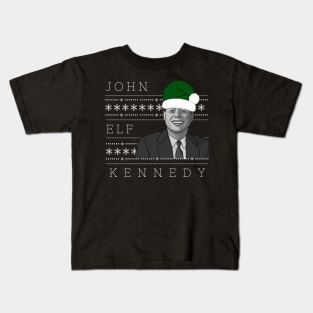 Holiday Sweater: JFK - John Elf Kennedy Kids T-Shirt